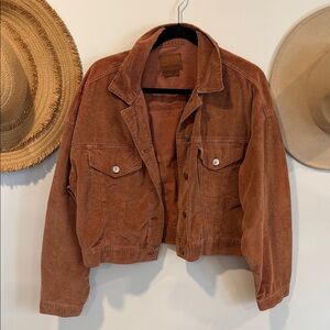 American Eagle Outfitters Brown Corduroy Jean Jacket